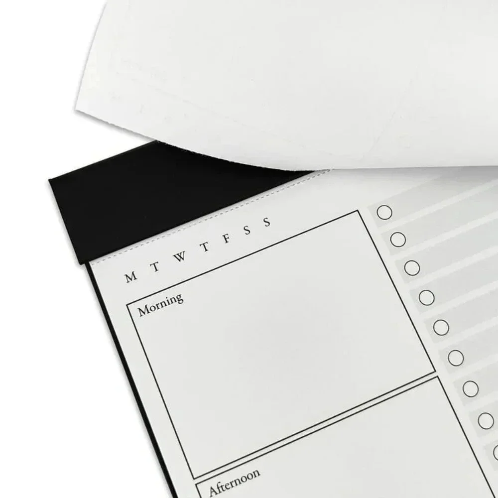 Pen+Gear Undated Daily Planner Pad, Black, 60 Sheets, 5.8 in x 8.3 in